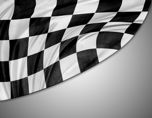 Checkered flag on grey
