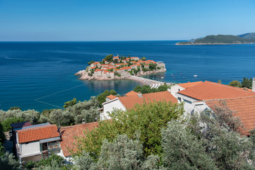 Fototapeta na wymiar View Of Sveti Stefan Sea Islet (Montenegro)