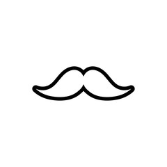 barber shop mustache line style icon