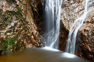 Fototapeta premium Detail of Gandaki waterfall in the central jungle. Chanchamayo - Peru