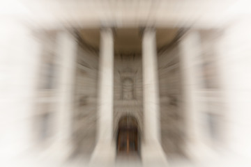 Motion Blur on a Classical Building with Columns