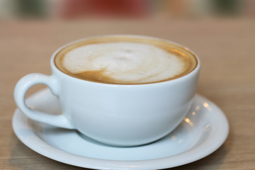Cup of cappuccino coffee