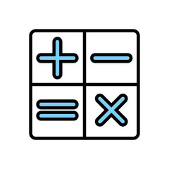 Obraz premium Isolated calculator buttons line and fill style icon vector design