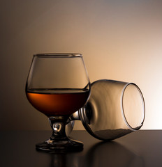 two glasses by the window
