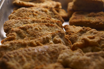 homemade breaded pork schnitzel