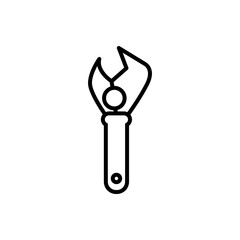 wrench key tool isolated icon