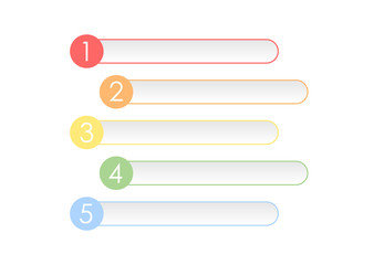 Infographic 5 step timeline template. Business graphic elements number five vector  
