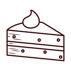 Isolated sweet cake line style icon vector design