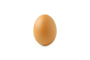 chicken egg isolated on white background with clipping path.