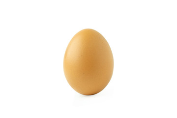chicken egg isolated on white background with clipping path.