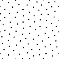 Vector seamless simple pattern with square geometric shapes. Repeatable white minimalistic background