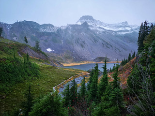 mountain landscape with river
