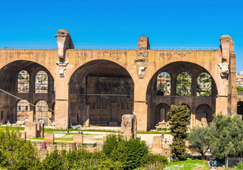 Obraz premium Ancient Forum Basilica Constantine Rome Italy