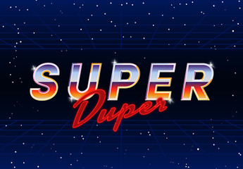 Retro Space Text Effect