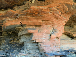 Layered Sandstone Cliffs at Obed