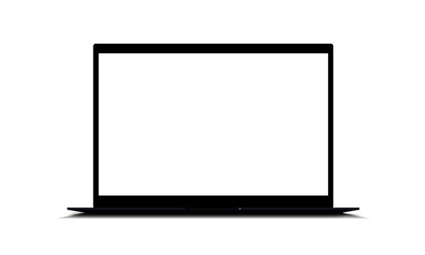 Modern laptop mockup front view, isolated .Vector illustration