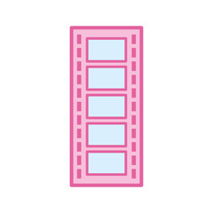 Isolated movie strip neon line and fill style icon vector design