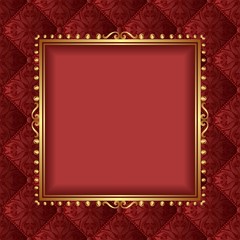 decorative background with golden frame
