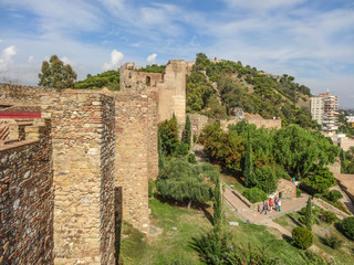 Obraz premium Malaga Spanien Burg Gibralfaro