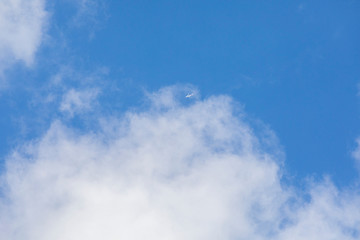  Blue sky with white clouds
