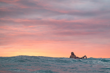 Surfing the sunrise in Costa Rica