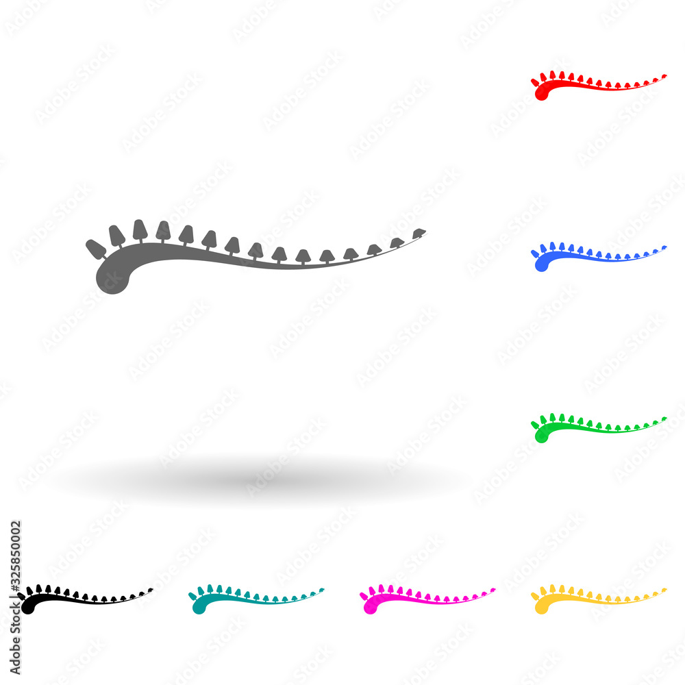 Poster trees multi color style icon. simple glyph, flat vector of park and landscape icons for ui and ux, w