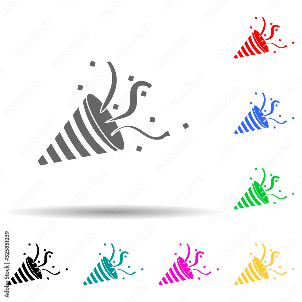 Poster flapper multi color style icon. simple glyph, flat vector of party icons for ui and ux, website or m