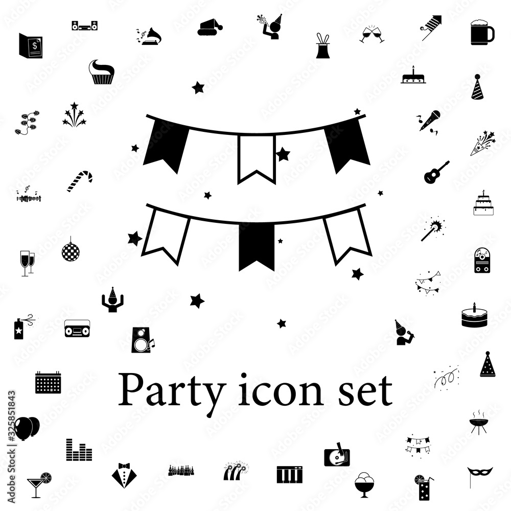 Poster cake with a candle icon. party icons universal set for web and mobile