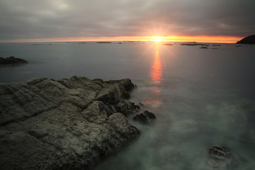 Sunrise on Kaikoura peninsula, South Island, New Zealand