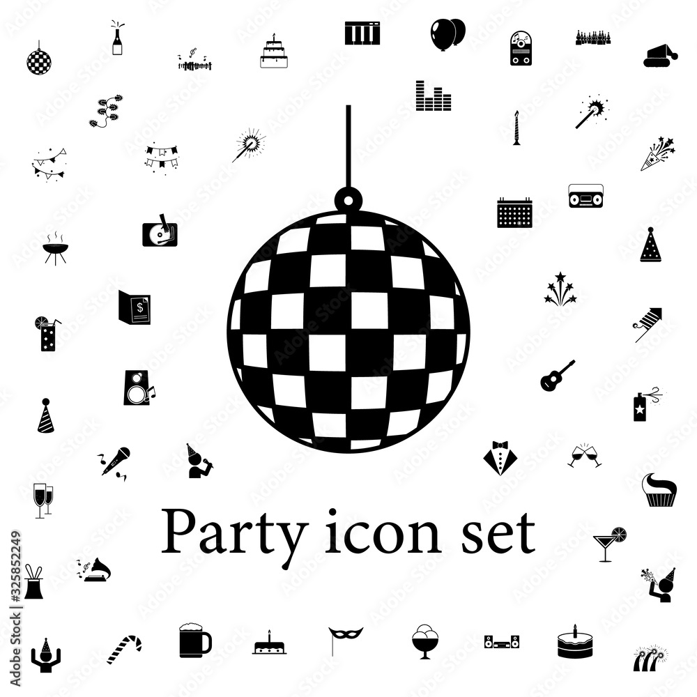 Poster firework icon. party icons universal set for web and mobile