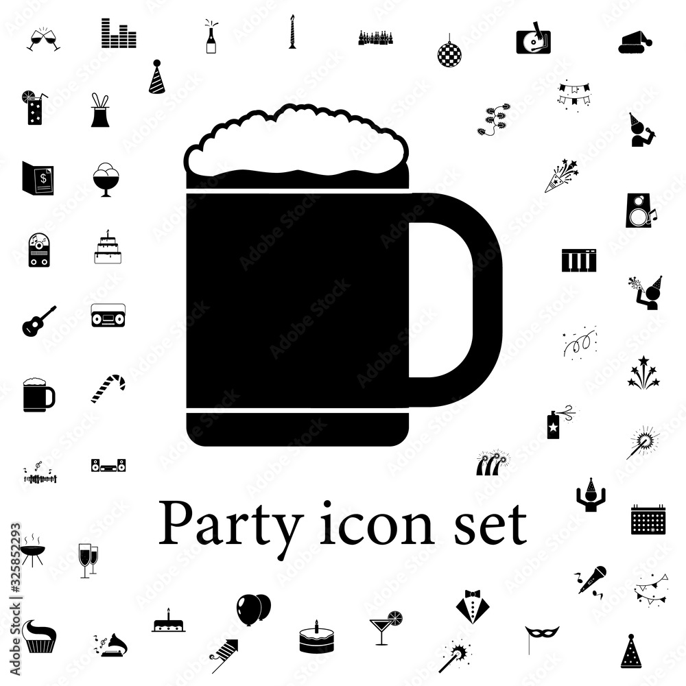 Poster light bulbs for a party icon. party icons universal set for web and mobile