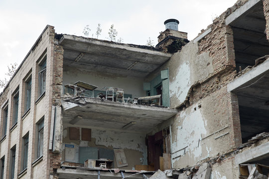 abandoned high-rise building in the Chernobyl exclusion zone