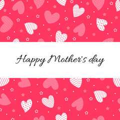 Happy Mother's Day greeting card. Vector illustration.