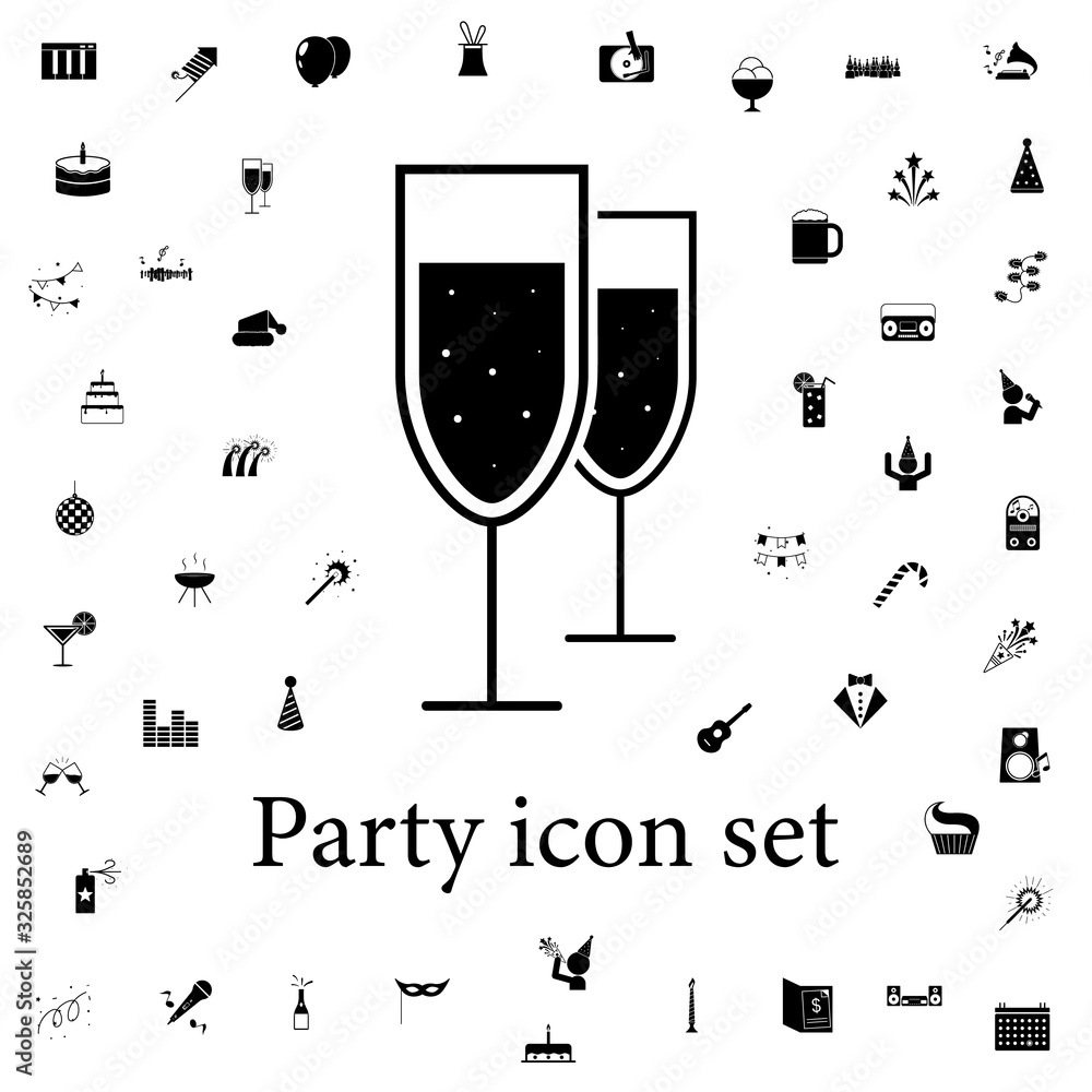Poster firework icon. party icons universal set for web and mobile