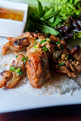 Vietnamese Honey Chicken Lettuce Wraps