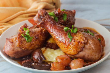 French Coq Au Vin Chicken