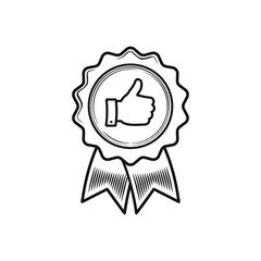 Approved seal or stamp and certified seal, quality mark, EPS vector image.