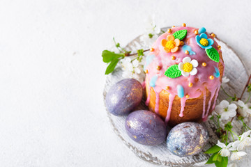 Traditional Easter cake with topping