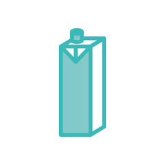 Isolated milk box dou color style icon vector design