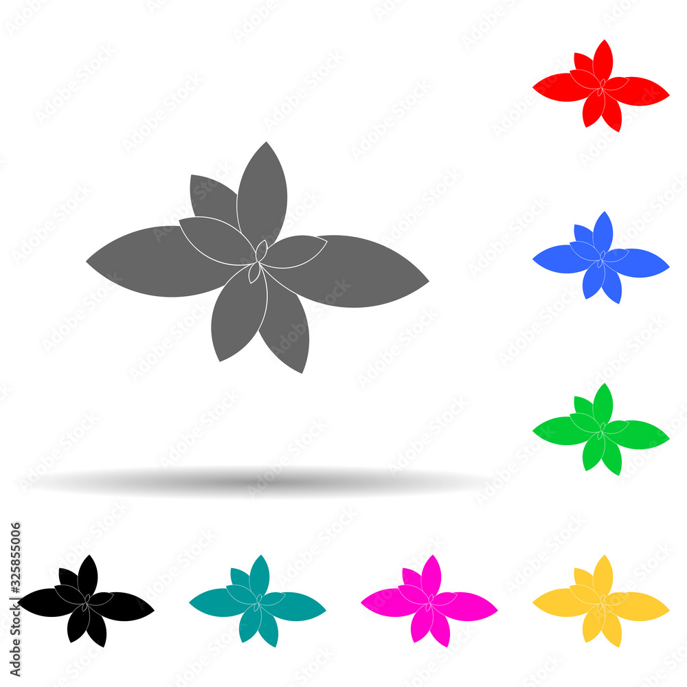 Poster mint multi color style icon. simple glyph, flat vector of plants icons for ui and ux, website or mob