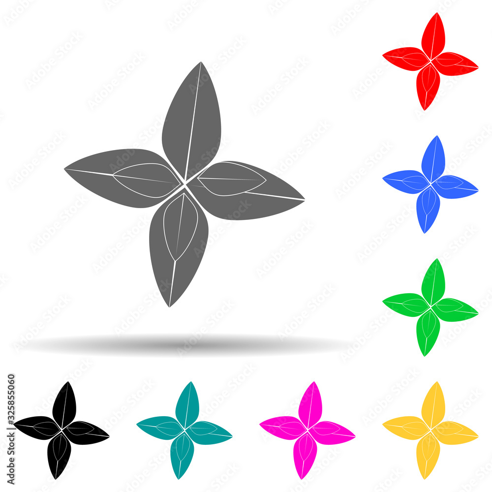 Poster red basil multi color style icon. simple glyph, flat vector of plants icons for ui and ux, website o