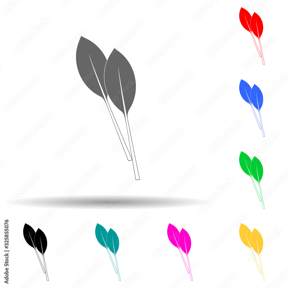Aufkleber swiss chard multi color style icon. simple glyph, flat vector of plants icons for ui and ux, website