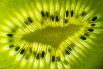 Abstract Center of a Kiwi Fruit