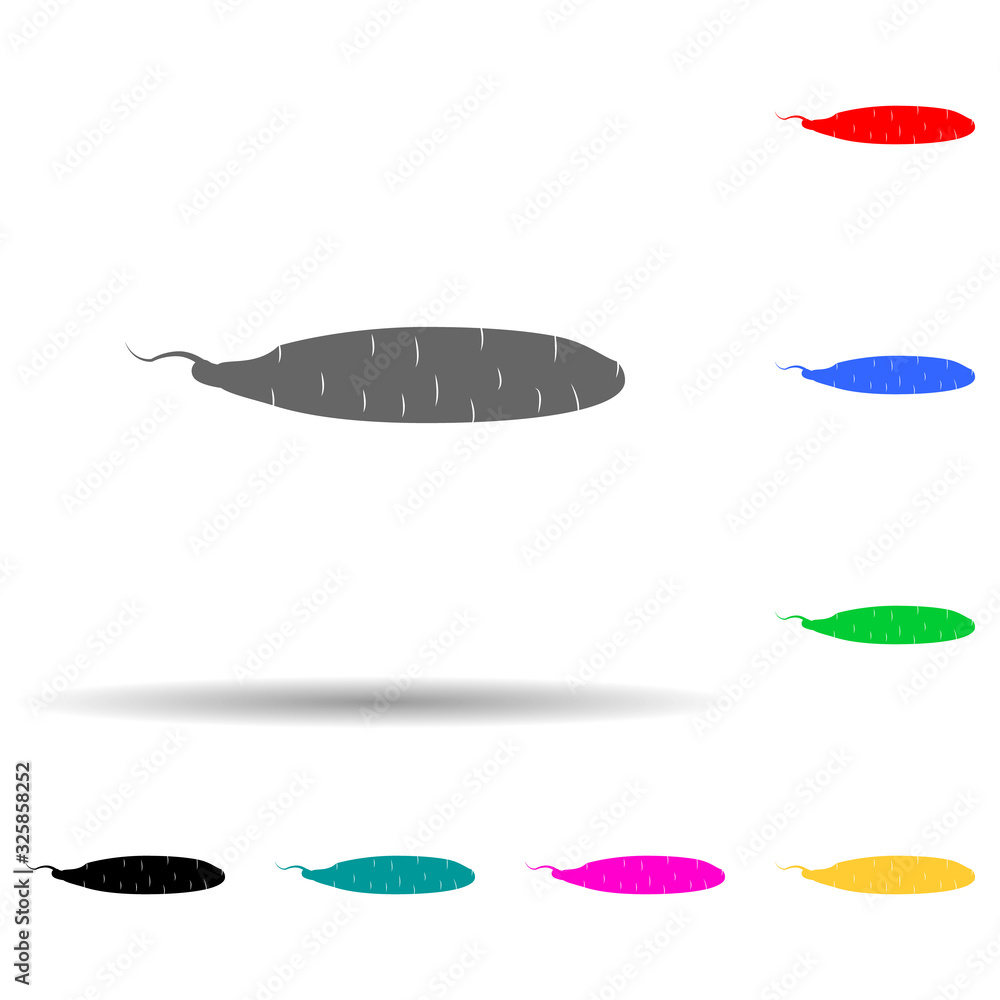 Aufkleber fruit of sweet potato multi color style icon. simple glyph, flat vector of roots icons for ui and ux