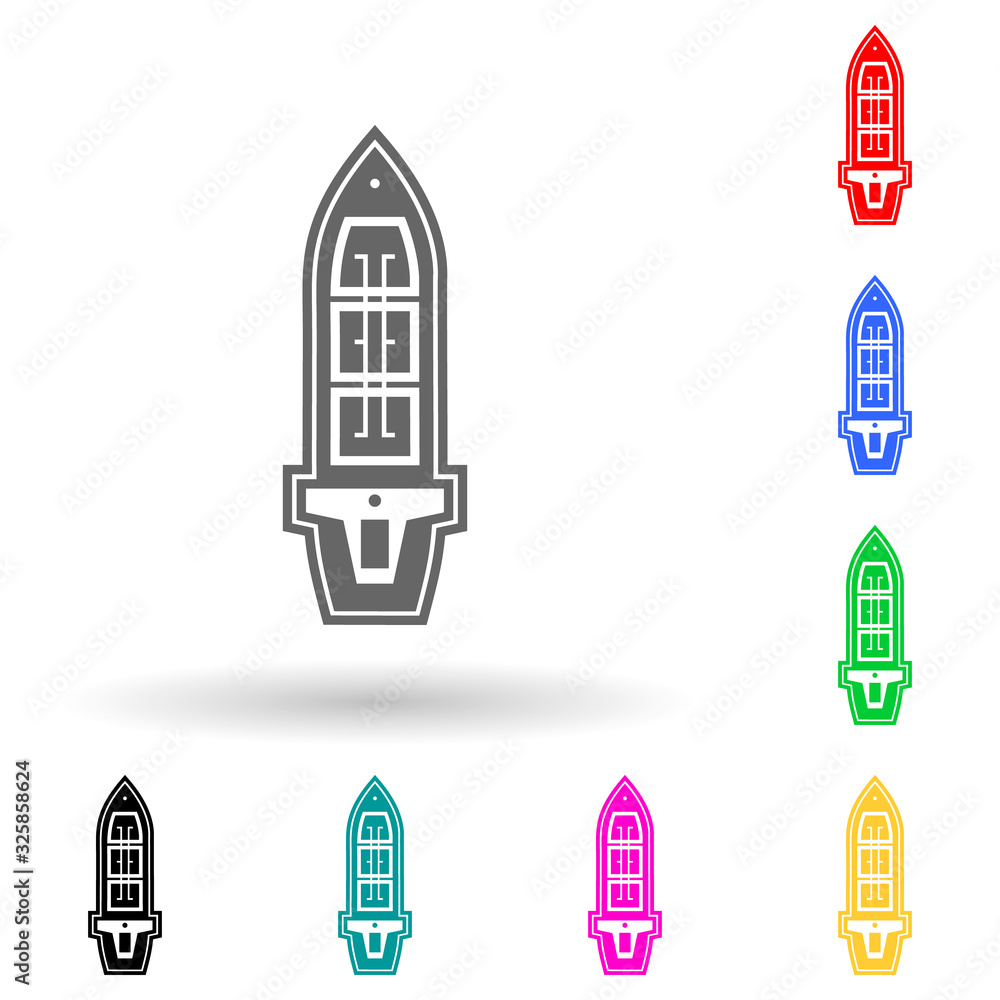 Poster tanker multi color style icon. simple glyph, flat vector of ships icons for ui and ux, website or mo