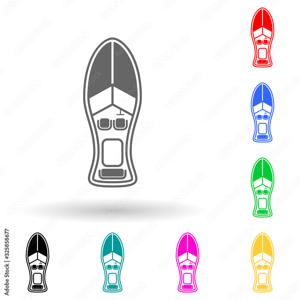 Aufkleber yacht multi color style icon. simple glyph, flat vector of ships icons for ui and ux, website or mob