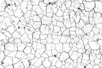 Distressed overlay texture of rough surface, dry soil, cracked ground. Grunge background. One color graphic resource.