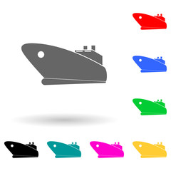 yacht logo multi color style icon. Simple glyph, flat vector of ships icons for ui and ux, website or mobile application