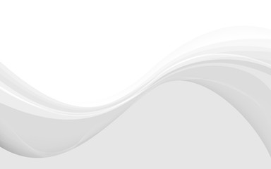 Abstract gray waves - data stream concept. Vector Illustration