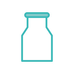 Isolated milk bottle dou color style icon vector design